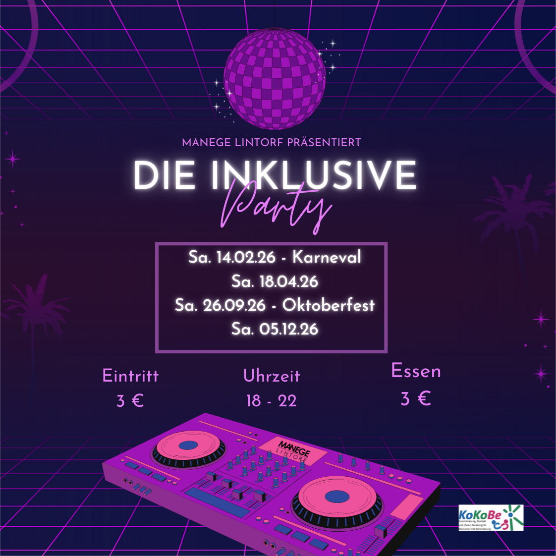 Homepage inklusive Party 2026 (9.5 x 9.5 cm)